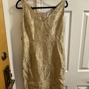 Carlisle Gold Midi Dress